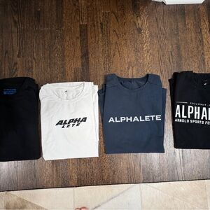 Alphalete T-Shirt Collection in Black, White, and Navy